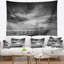 Tapisserie et pont en bois noir et blanc pilier seascape-28507012