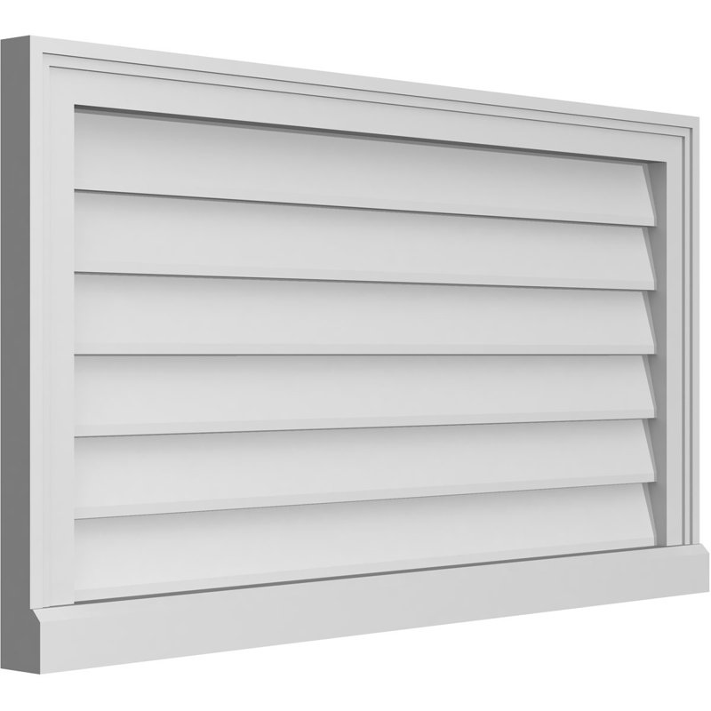 Cadre de seuil Brickmould, brun clair apprêté, H 20 po x l 36 po x P 2 po