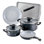 Farberware Disney Monochrome Ceramic Nonstick Cookware Pots And Pans Set With Baking Pan, 7 Piece, Black
