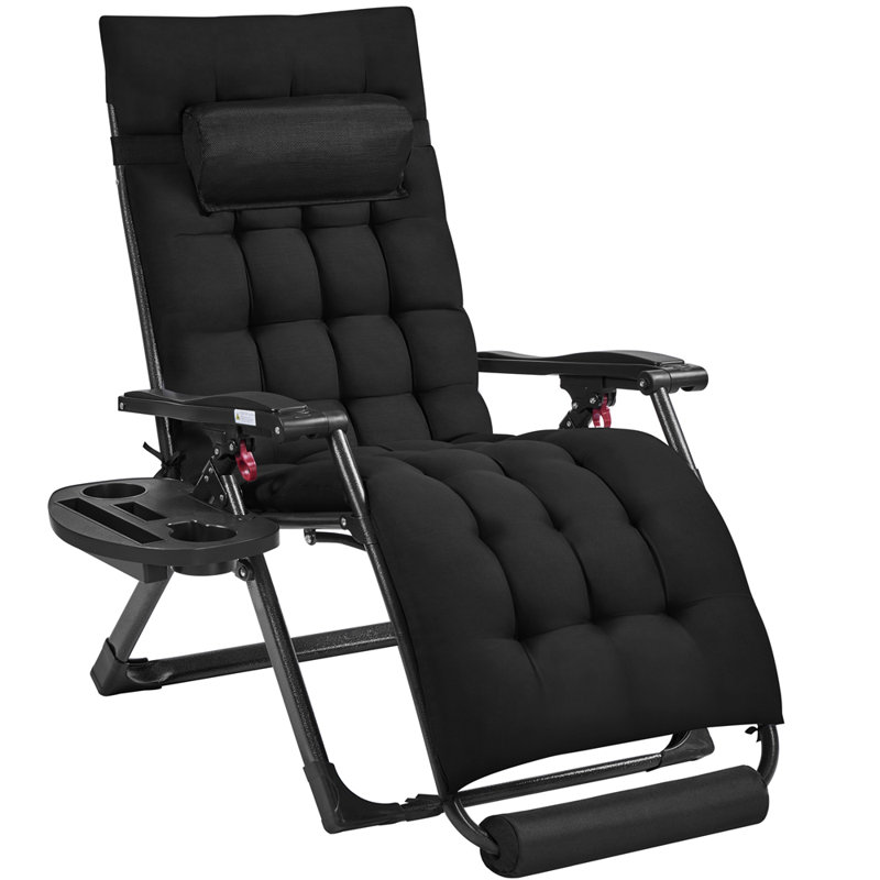Folding Recliner Chair, Black