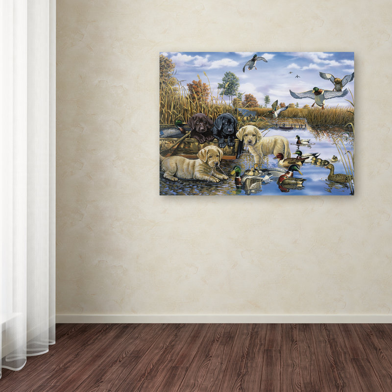 Contemporary Light Wood Animal Gallery-Wrapped Canvas Art