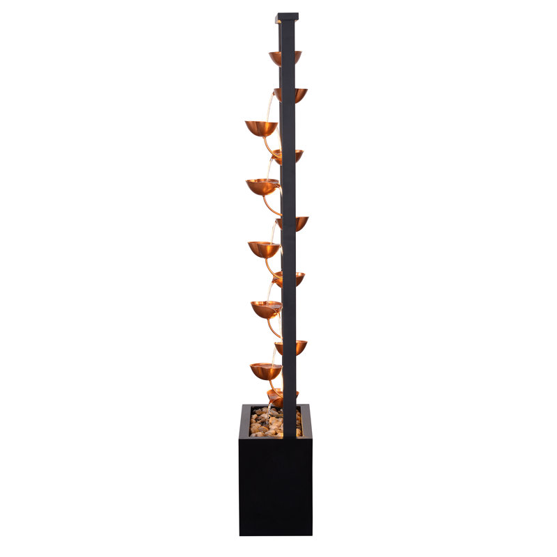 Metal Vine Fountain with LED Strips