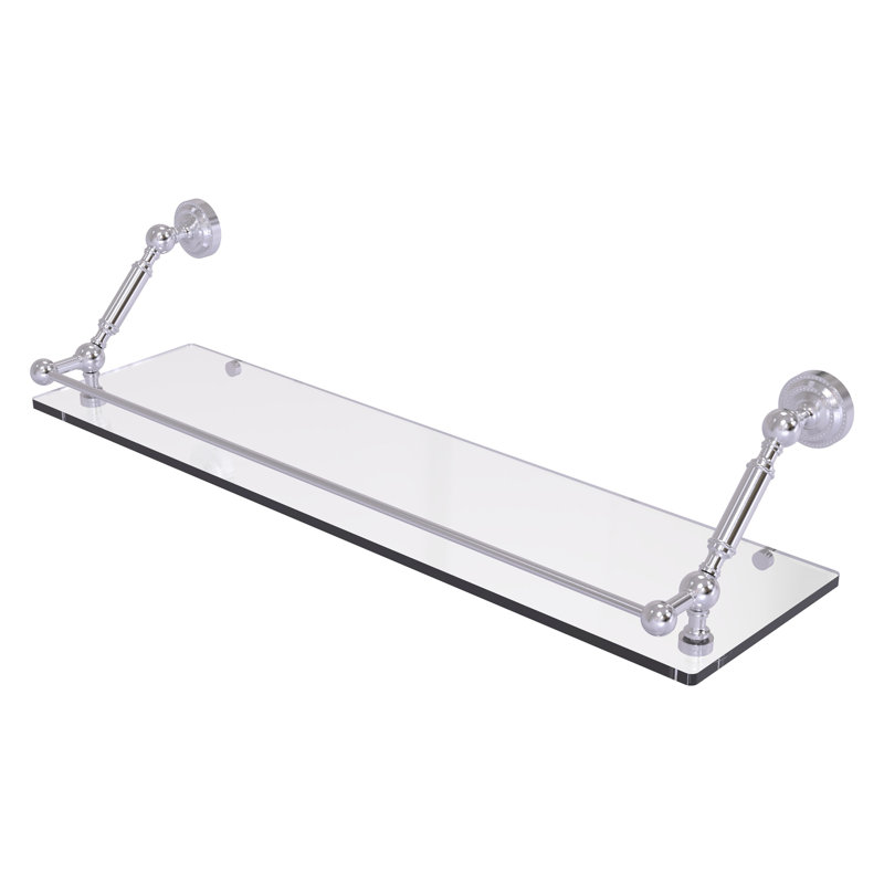 Marchmont Bracket Shelf, Satin Chrome, 7.3" H x 30" W x 8.6" D