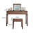 Simple Solid Black Walnut Flip-Top Mirror Vanity.