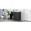 Meuble-lavabo 36 po avec lavabo, meuble-lavabo noir avec tiroirs, structure solide et panneau de fibres à densité moyenne-1287691632-1287691634