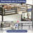 Twin Over Twin Heavy Duty Metal Bunk Bed, Space-Saving Design-697664620