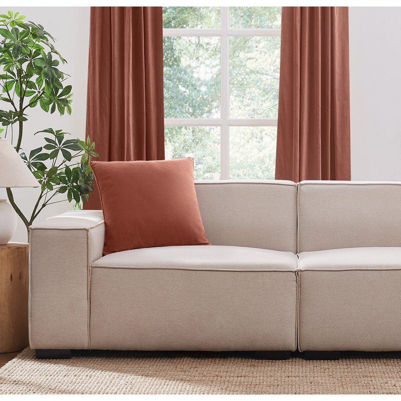  Matte Cotton Velvet Window Drape Set