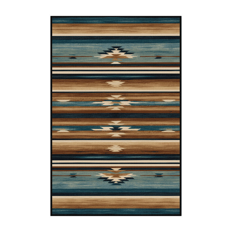  Tapis lavable Horizon Layers Southwestern, Rectangulaire 8 pi x 10 pi