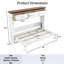 Armoire murale simple avec rangement à 3 tiroirs, lit escamotable blanc