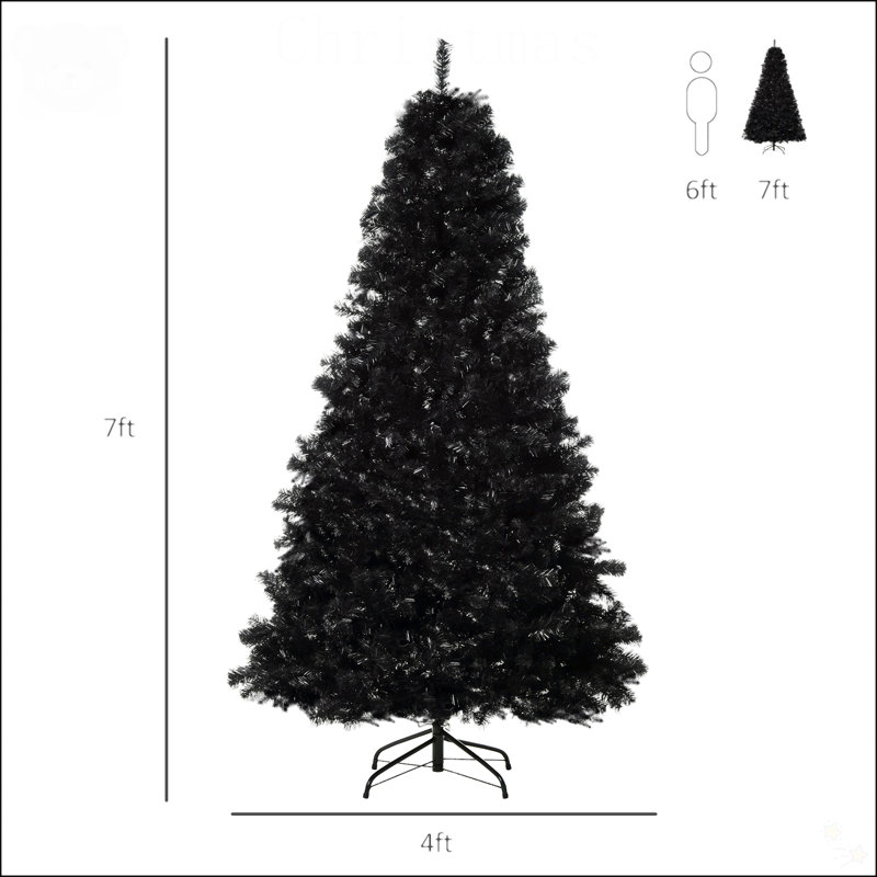 7Ft Artificial Christmas Tree Unlit Douglas Fir With Realistic Branches And 1346 Tips
