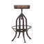 Brut Adjustable Height Swivel Bar Stool