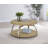 Dacre Round Engineered Wood Top Coffee Table Greige-923057580