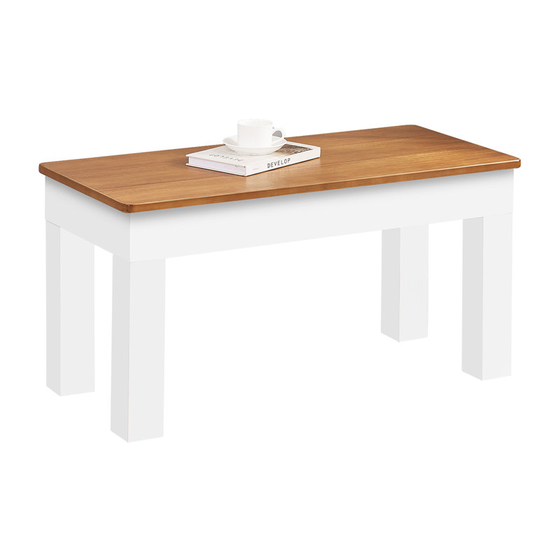 Solid Wood Bench, Acacia/White