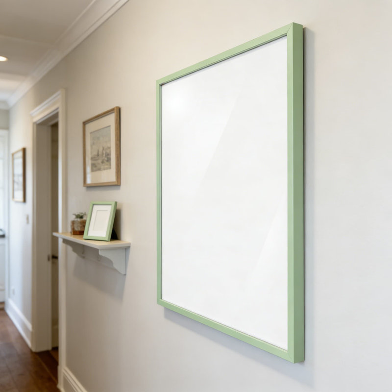 15X21.25 Inch Sage Green Metal Picture Frame With Tempered Glass, Thin Profile Poster Frame For Wall, High-End Puzzle Or Photo Frame, Includes Wall Mounting Kit