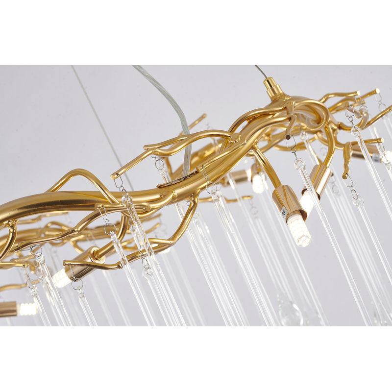 Lustre géométrique unique à 12 lumières