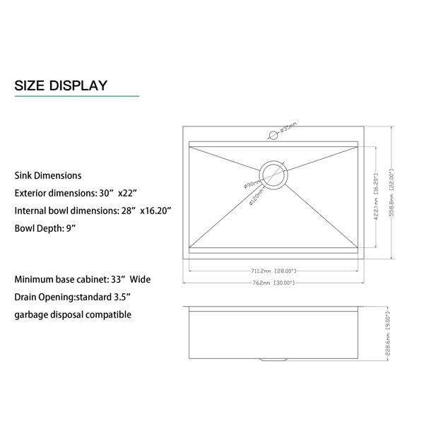 Dimensions du produit
