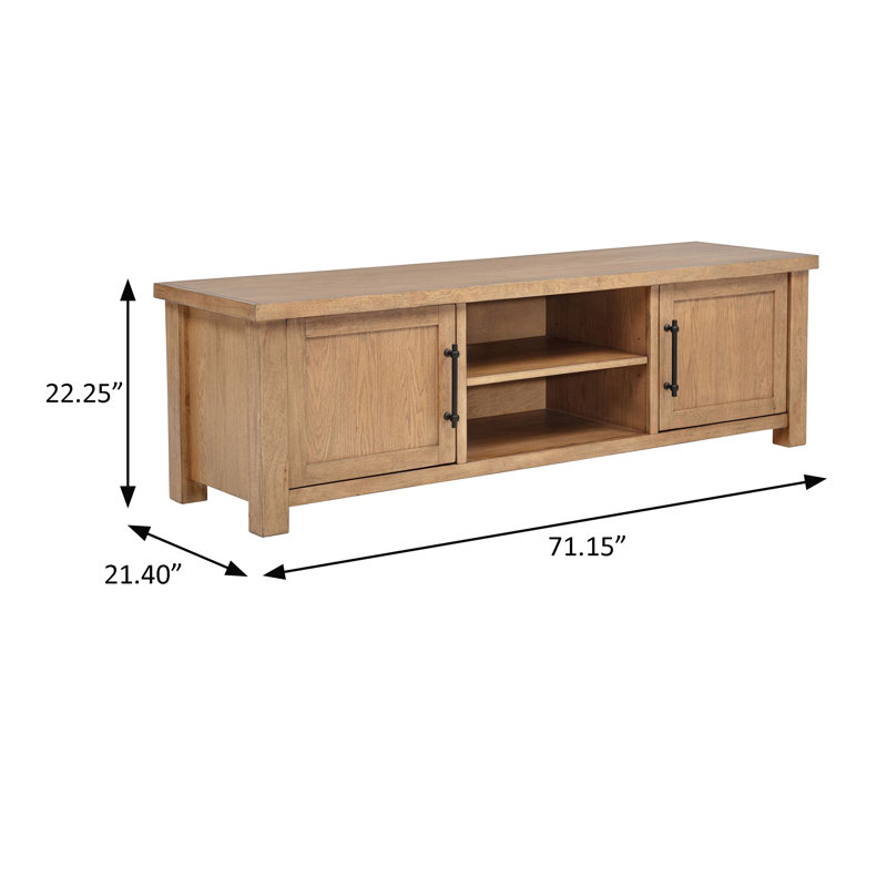 Meuble télé 71,15 po, brun