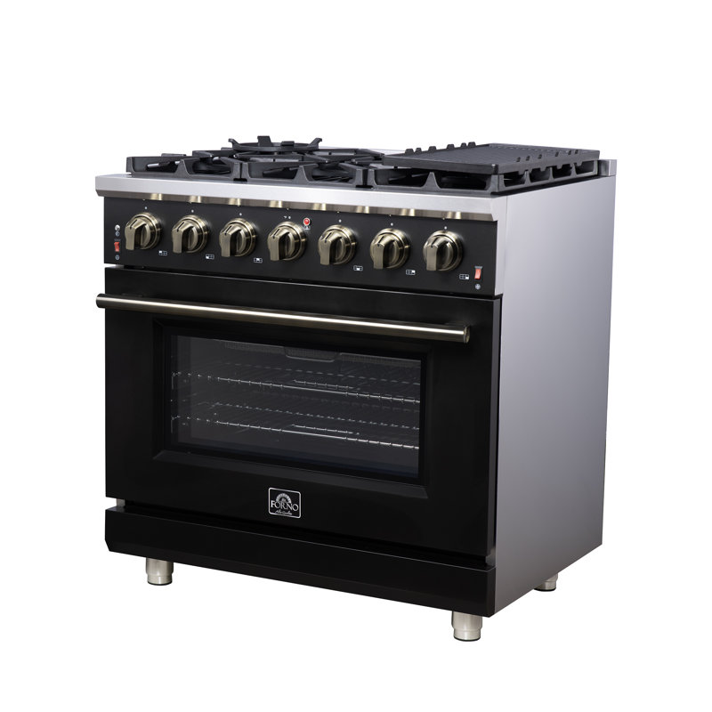 Cuisinière à gaz autoportante Massimo 36, Noir