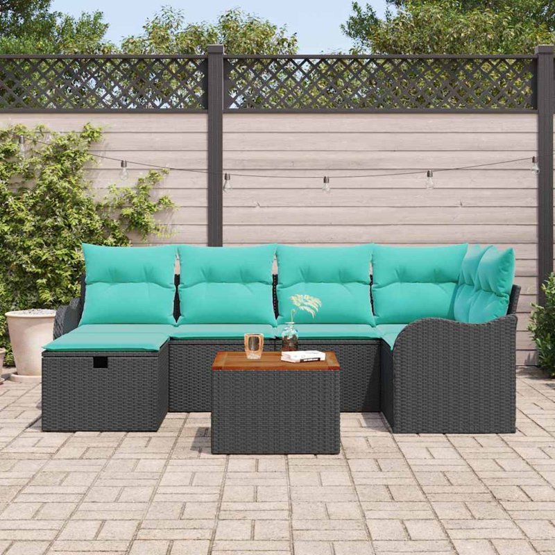 Ensemble de canapé de jardin avec coussin 7 pièces vidaXL