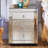 Yerington Mirrored 3 Drawer Nightstand Modern Design Bedside Table