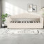 Lit de jour simple moderne avec lit gigogne réglable, revêtement en velours, poches de rangement pour la maison
