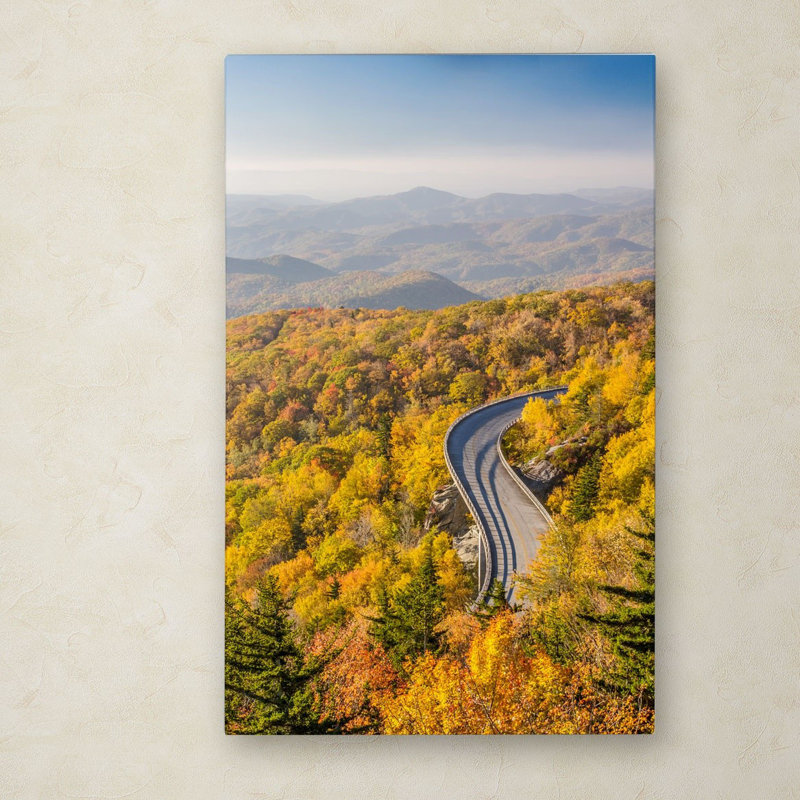 « blue strie parkway » par pierre leclerc,, reproduction de photo sur toile tendue, H 24 po x l 16 po x P 2 po