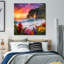 Art mural en verre trempé Tropical Beach Sunset-1380125474
