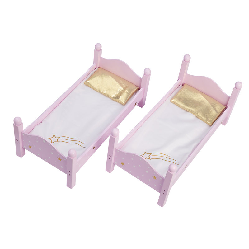 Olivia Olivia's Little World 18" Doll Wooden Convertible Bunk Bed, Pink