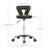 Backed Adjustable Height Ergonomic Lab Stool with Wheels