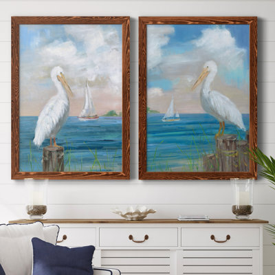 «Pelican View I», ensemble de 2 reproductions d'art