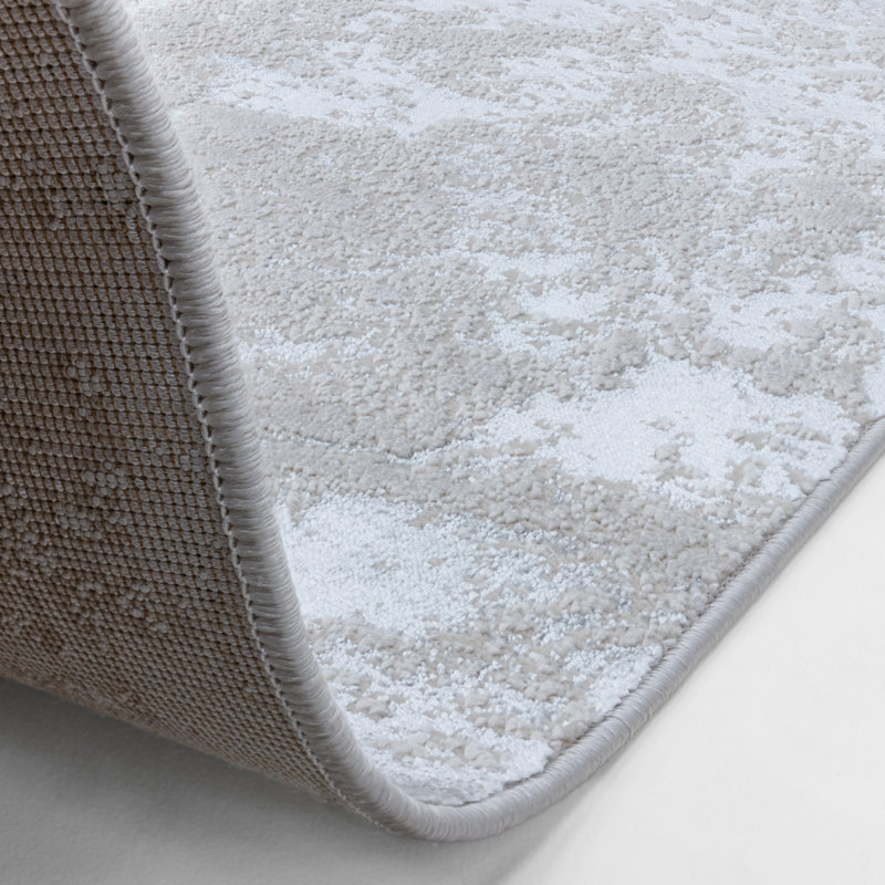 Elsa Metallic Crushed Velvet Lustre Polyester Style Area Rug - Elegant Modern Living & Bedroom, Rectangle 120 x 170 cm