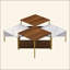 Ensemble de tables basses Modern Modern de 4 pièces-2138410244