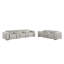 Ensemble de causeuse inclinable et modulaire en cuir italien Padua-110403330