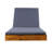 Acacia Wood Chaise Lounge with 2-Fold Thin Cushion-1812683137