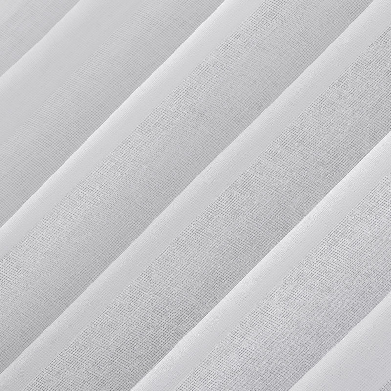 White Sheer Polyester Tab Top Curtain Panel, 50" x 108"