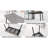 Expandable Dining Table For 4 - 6 People, Rectangular , Gray With Black Metal Legs, Medieval Industrial Look Home & Kitchen Table, Rectangular, Expandable, Theme Use