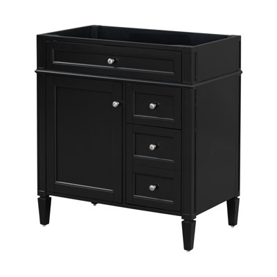 Modern 30'' Bathroom Vanity Base with Roman Leg Design and Ample Storage Cabinet