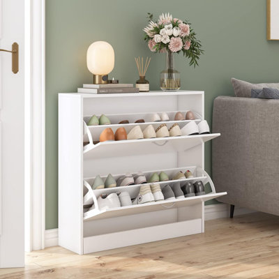16 Pair Flip Down Shoe Storage