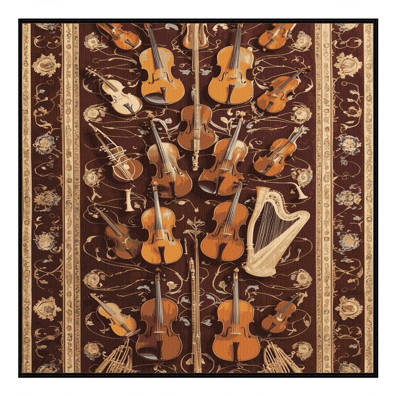 Machine Washable French Black Area Rug, Square 4'