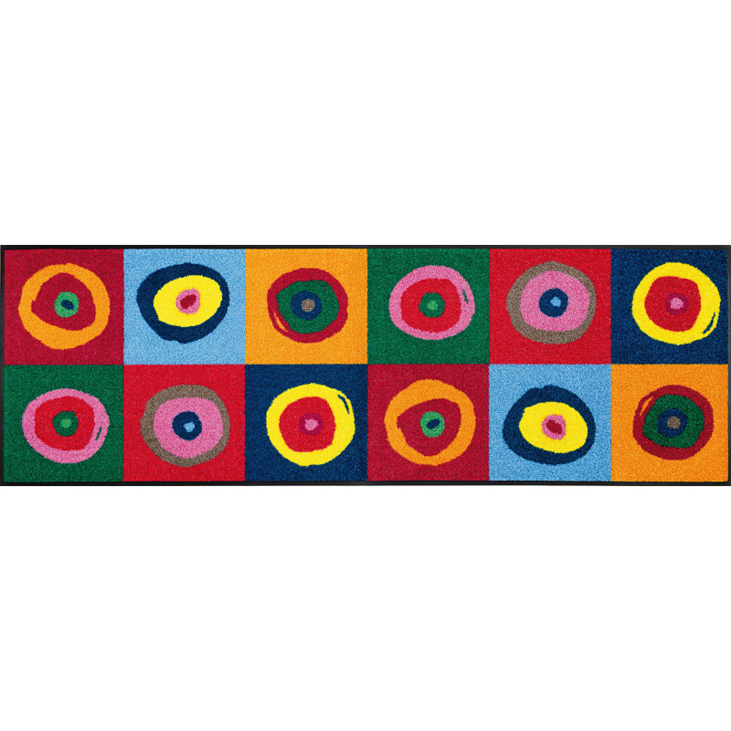 Modern & Contemporary Kitchen Mat, Red