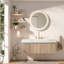 Meuble-lavabo moderne: meuble-lavabo et lavabo en chêne blanc de 48 po avec pierre de Carrare