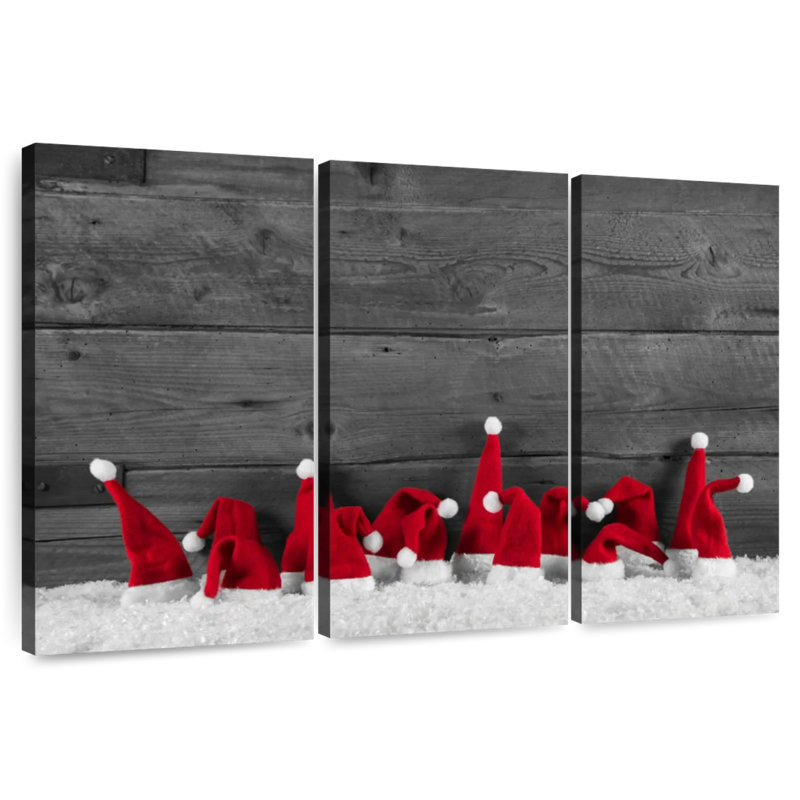 Chapeaux rouges du père Noël, 48" H x 74" W