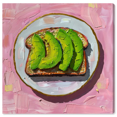 Avocado Toast Canvas Trendy Kitchen Art by Art Remedy