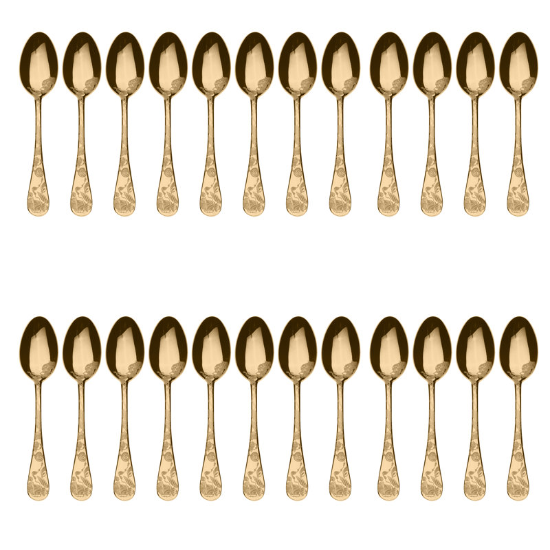 Venere American Coffee Spoon - 24 Pieces - Bronze, Gold