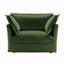 Fauteuil à housse avec 1 grand coussin de dossier et 2 grands coussins décoratifs, 1 canapé profond confortable, 1 canapé profond et plusieurs coussins moelleux, tissu chenille-1864003100