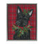 «Scottie Dog on Red Plaid», art par Lisa Perry White bouton