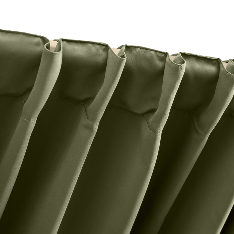 Beretta Blackout Curtain Single Panel, Sage