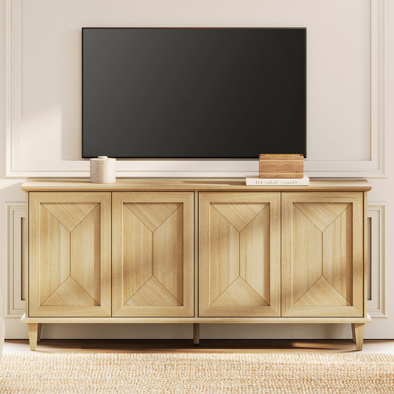 Meuble télé 65 po Modern Farmhouse, Chêne naturel