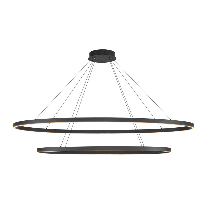 Ovale 2 - Light LED Chandelier, Black