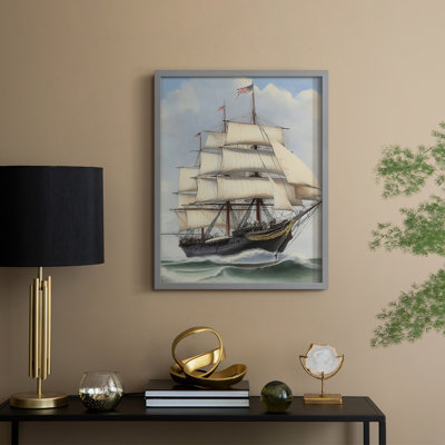 NAUTICAL Series LXVI, reproduction encadrée - bois massif